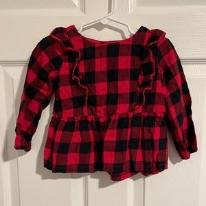 Toddler girl plaid shirt